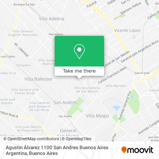 Agustin Álvarez 1100  San Andres  Buenos Aires  Argentina map