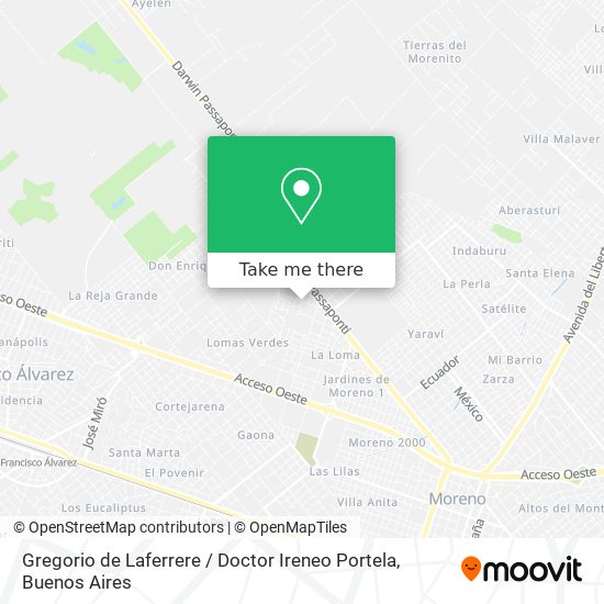 Gregorio de Laferrere / Doctor Ireneo Portela map