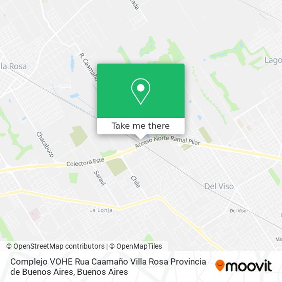 Mapa de Complejo VOHE  Rua Caamaño  Villa Rosa  Provincia de Buenos Aires