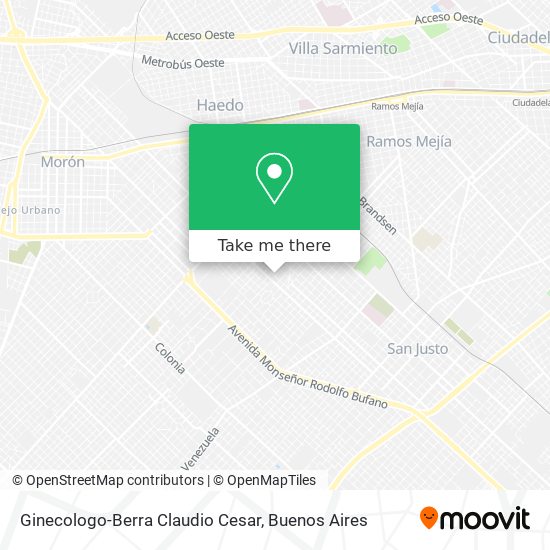 Ginecologo-Berra Claudio Cesar map