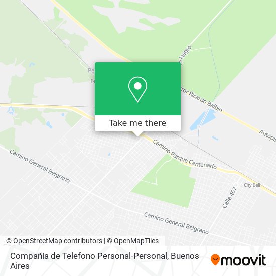 Mapa de Compañía de Telefono Personal-Personal