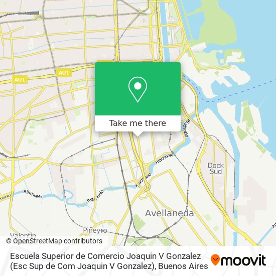 Escuela Superior de Comercio Joaquin V Gonzalez (Esc Sup de Com Joaquin V Gonzalez) map