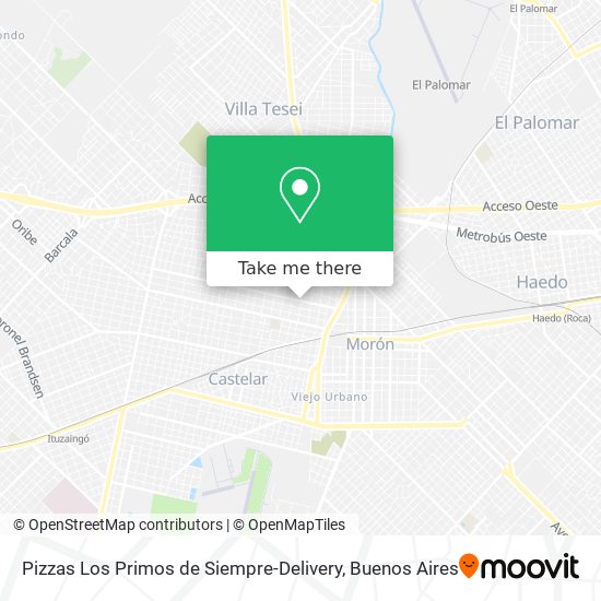 Mapa de Pizzas Los Primos de Siempre-Delivery