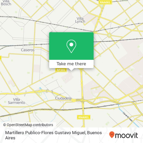 Mapa de Martillero Publico-Flores Gustavo Miguel