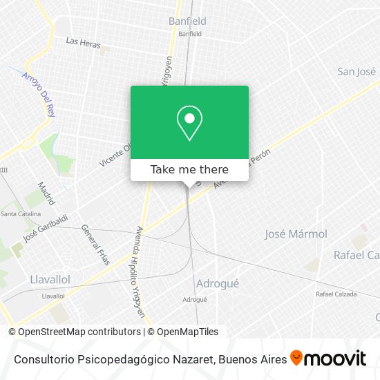 Mapa de Consultorio Psicopedagógico Nazaret