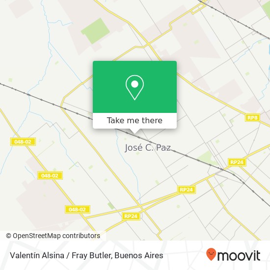 Valentín Alsina / Fray Butler map