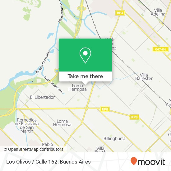 Mapa de Los Olivos / Calle 162