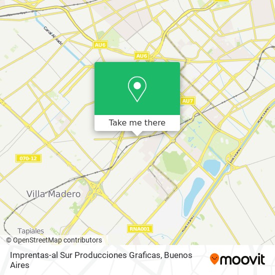 Imprentas-al Sur Producciones Graficas map