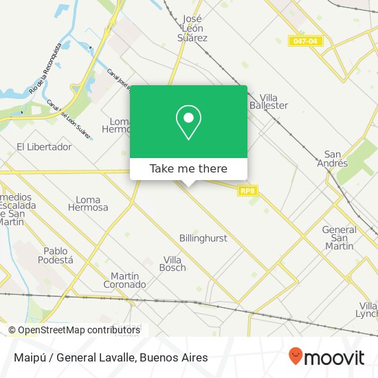 Maipú / General Lavalle map