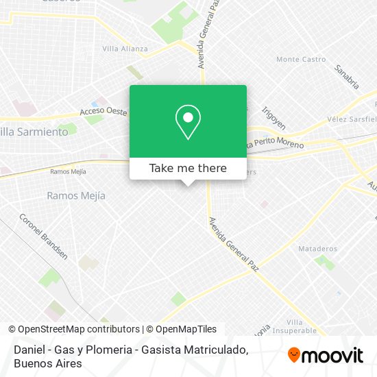 Daniel - Gas y Plomeria - Gasista Matriculado map