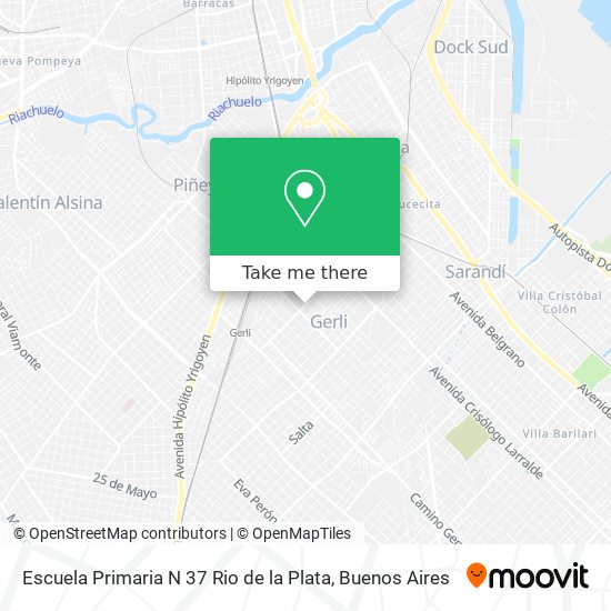 Mapa de Escuela Primaria N 37 Rio de la Plata