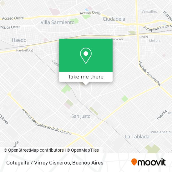 Cotagaita / Virrey Cisneros map