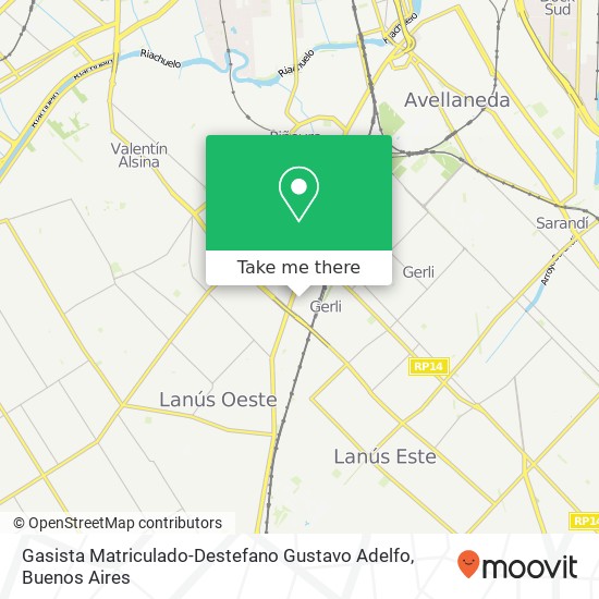 Gasista Matriculado-Destefano Gustavo Adelfo map