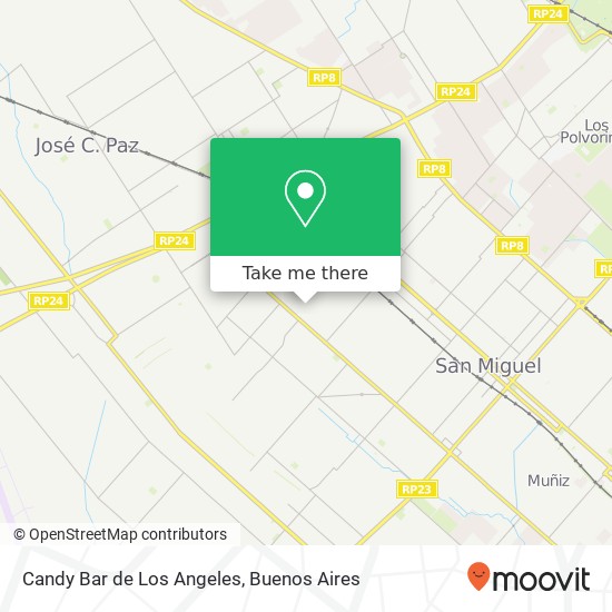 Candy Bar de Los Angeles map