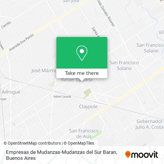 Empresas de Mudanzas-Mudanzas del Sur Baran map