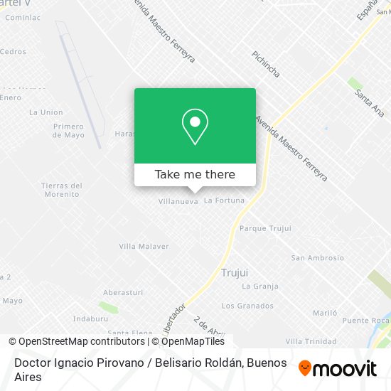 Doctor Ignacio Pirovano / Belisario Roldán map