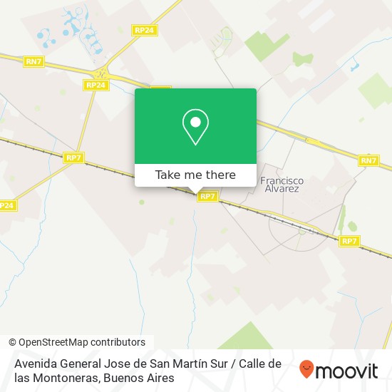 Mapa de Avenida General Jose de San Martín Sur / Calle de las Montoneras