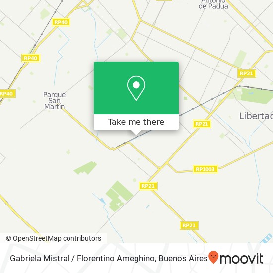 Mapa de Gabriela Mistral / Florentino Ameghino