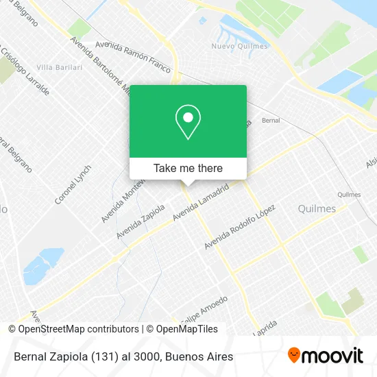 Mapa de Bernal   Zapiola (131) al 3000