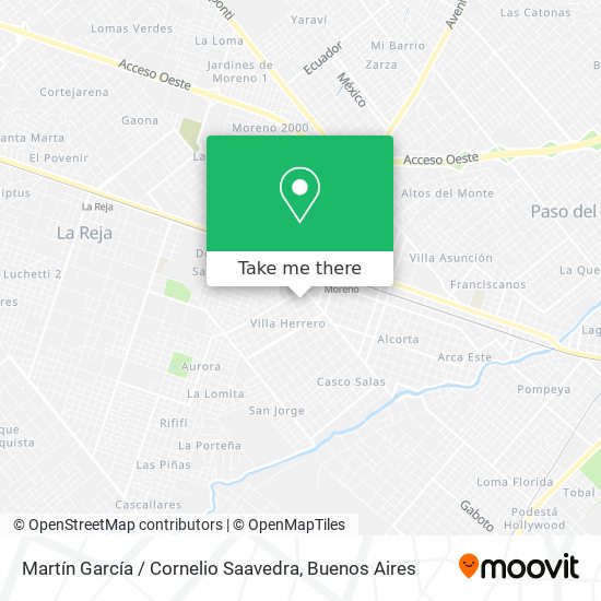 Martín García / Cornelio Saavedra map
