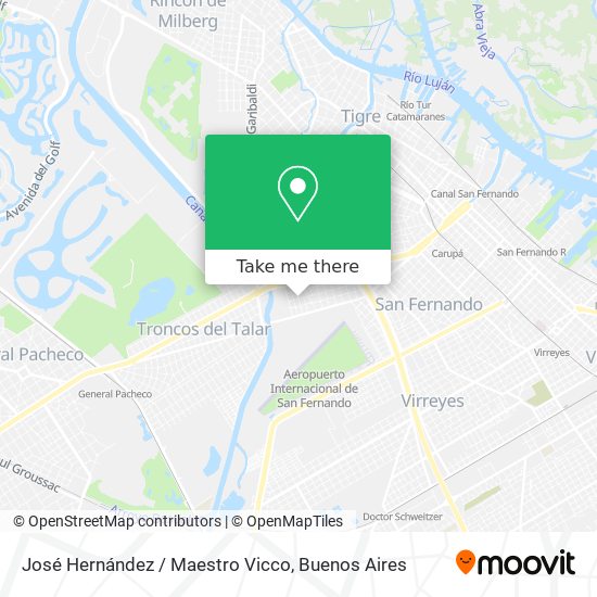 José Hernández / Maestro Vicco map