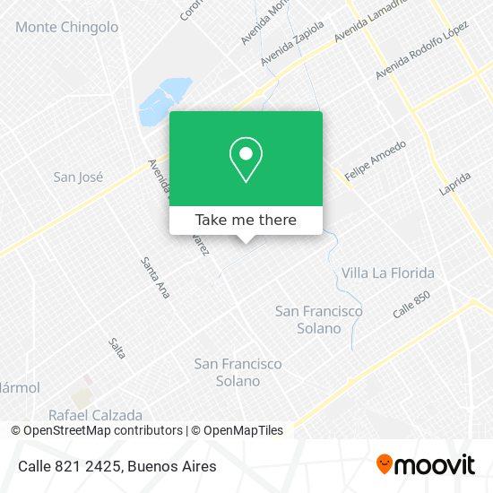 Calle 821 2425 map