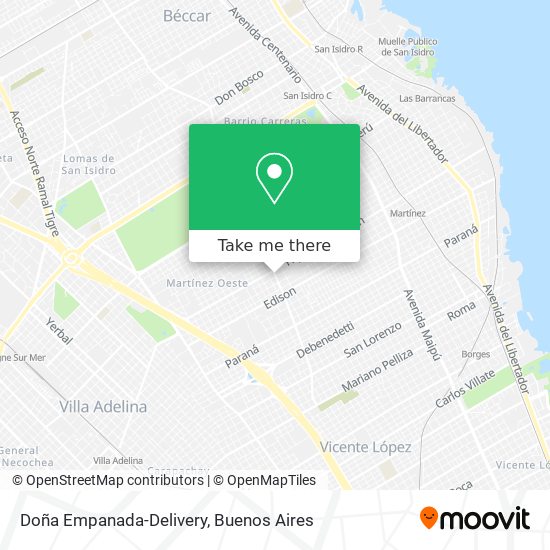 Doña Empanada-Delivery map