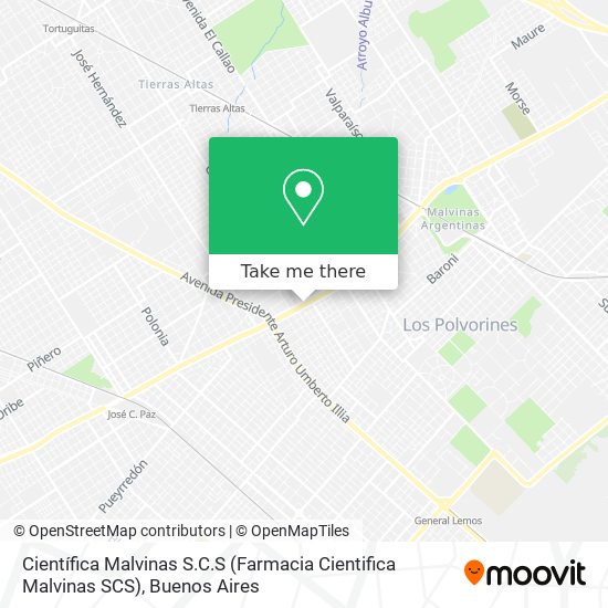 Científica Malvinas S.C.S (Farmacia Cientifica Malvinas SCS) map