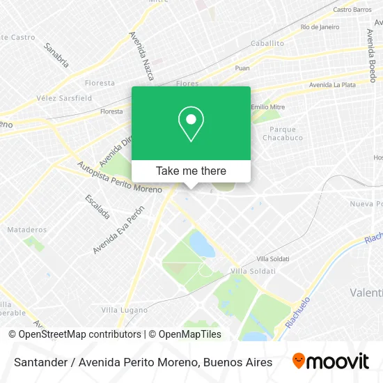 Mapa de Santander / Avenida Perito Moreno