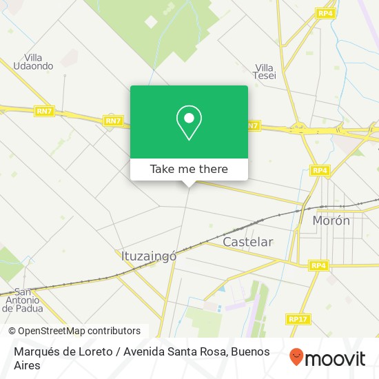 Mapa de Marqués de Loreto / Avenida Santa Rosa