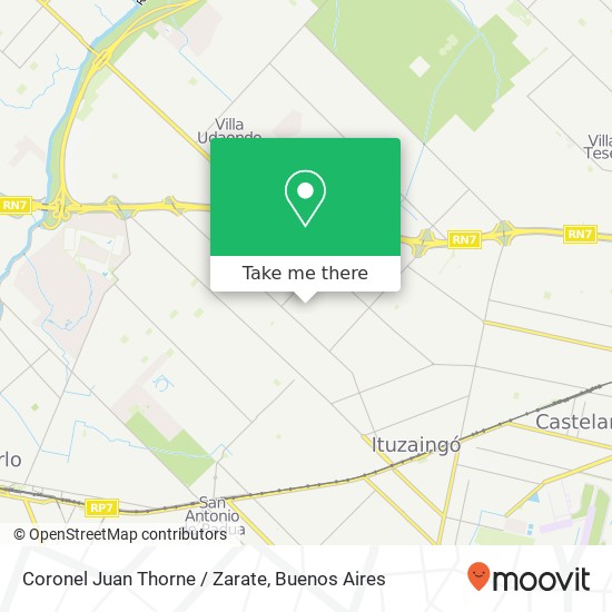 Coronel Juan Thorne / Zarate map