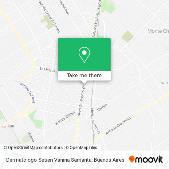Mapa de Dermatologo-Setien Vanina Samanta