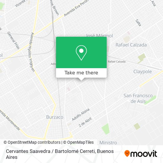 Mapa de Cervantes Saavedra / Bartolomé Cerreti