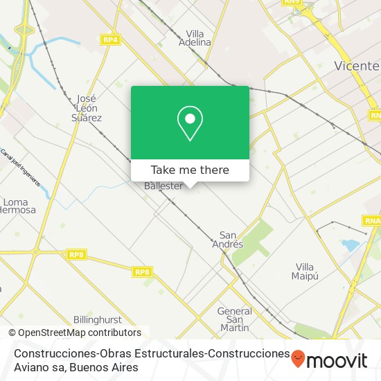 Construcciones-Obras Estructurales-Construcciones Aviano sa map