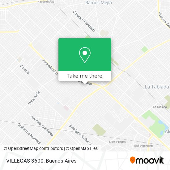 VILLEGAS 3600 map