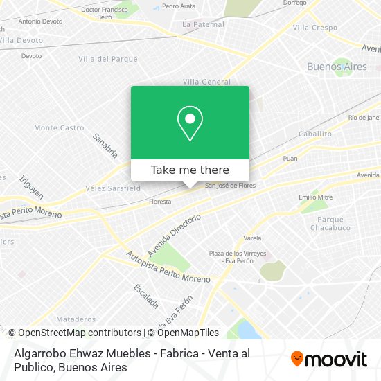 Algarrobo Ehwaz Muebles - Fabrica - Venta al Publico map