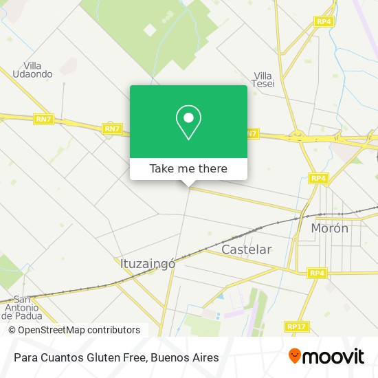 Para Cuantos Gluten Free map