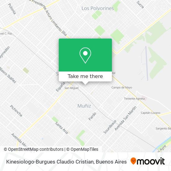 Mapa de Kinesiologo-Burgues Claudio Cristian