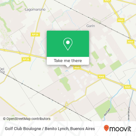 Golf Club Boulogne / Benito Lynch map