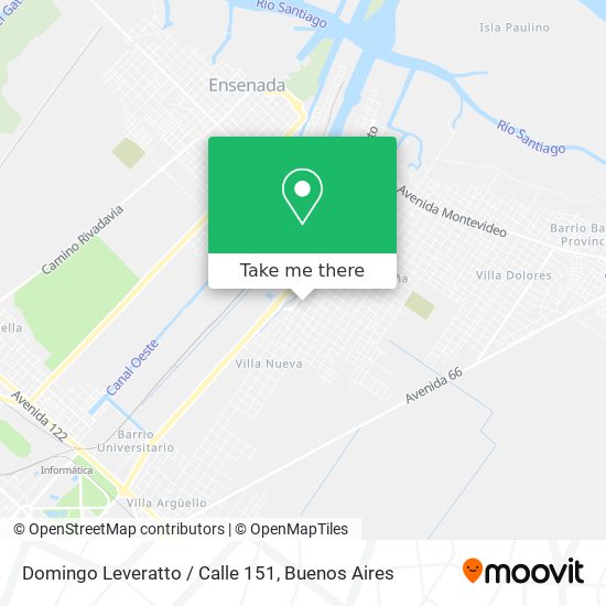 Mapa de Domingo Leveratto / Calle 151