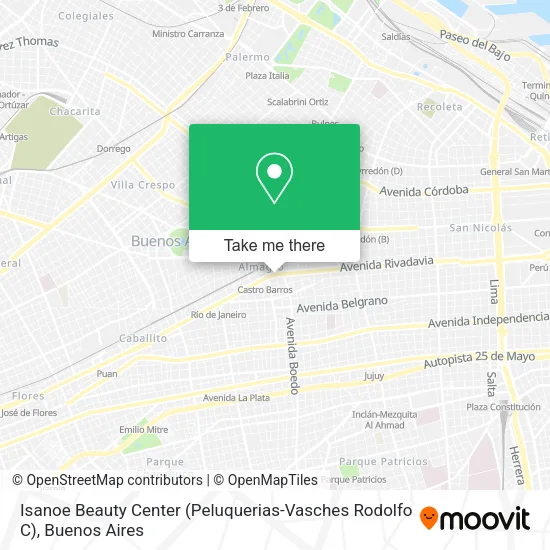 Mapa de Isanoe Beauty Center (Peluquerias-Vasches Rodolfo C)
