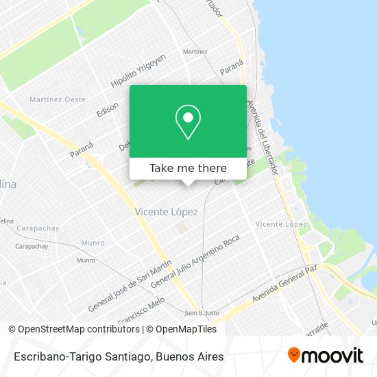 Mapa de Escribano-Tarigo Santiago