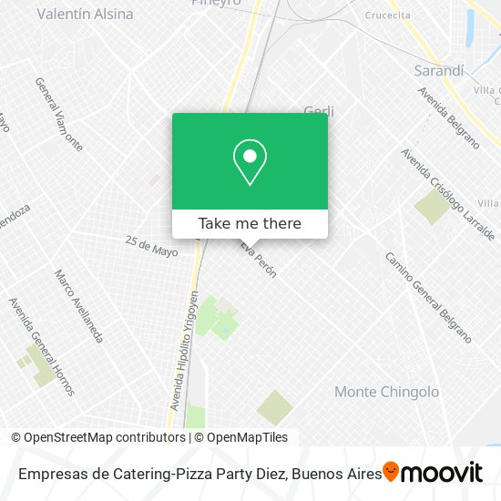 Empresas de Catering-Pizza Party Diez map