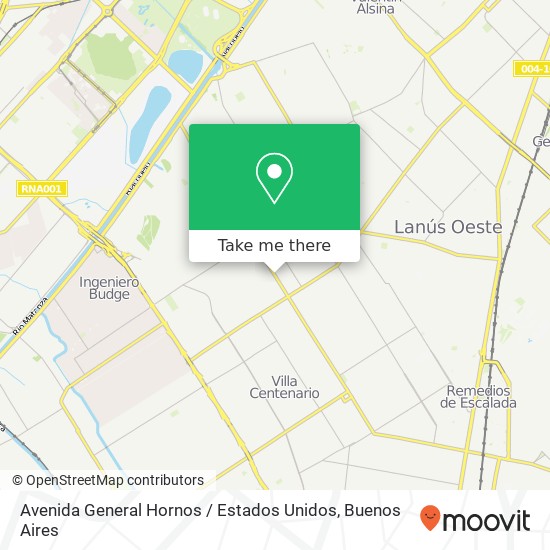 Avenida General Hornos / Estados Unidos map