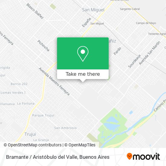 Bramante / Aristóbulo del Valle map