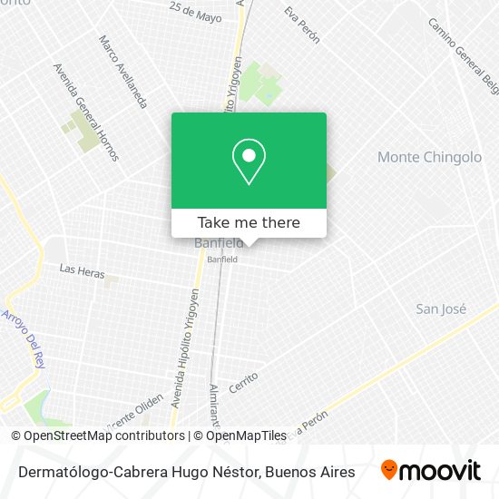 Mapa de Dermatólogo-Cabrera Hugo Néstor