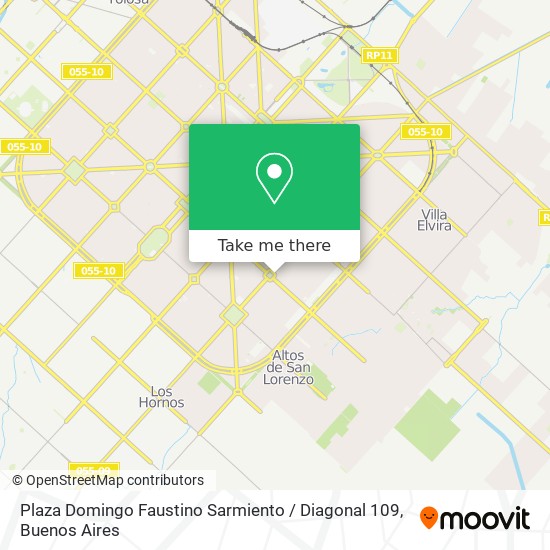 Mapa de Plaza Domingo Faustino Sarmiento / Diagonal 109