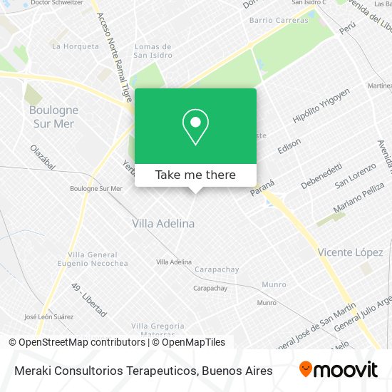 Mapa de Meraki Consultorios Terapeuticos