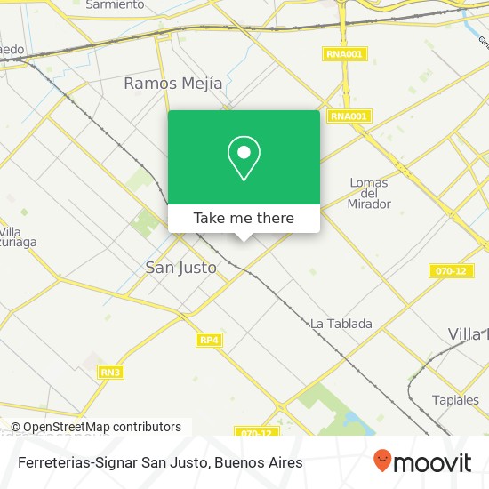 Mapa de Ferreterias-Signar San Justo