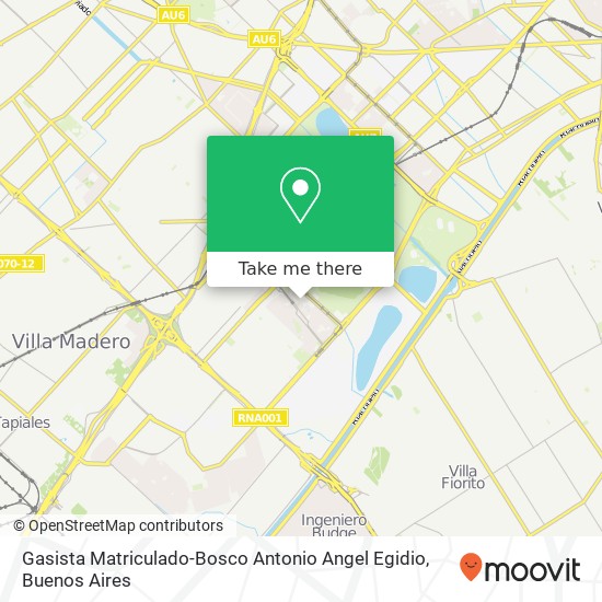 Gasista Matriculado-Bosco Antonio Angel Egidio map